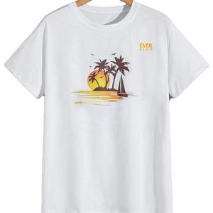 เสื้อยืดแขนสั้นลำลองสำหรับผู้หญิง ผ้าโพลีเอสเตอร์/คอตตอน ทนทาน พิมพ์ลายได้ตามต้องการ เหมาะสำหรับฤดูร้อน - Product Image 1
