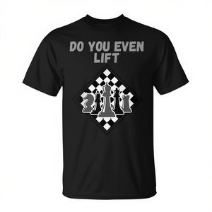 Camiseta Do You Even Lift Chess, negra, unisex, talla M para adultos - Product Image 2