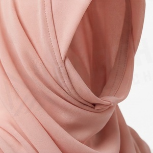 Hiyab de Chifón de Color Sólido para Mujer, Transpirable, para Uso Diario, Pañuelo Islámico - Product Image 4