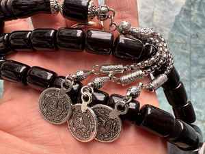 Tesbih Otomano de Resina con 33 Cuentas, Hecho a Mano, con Borla Plateada, Regalo Islámico para Él - Product Image 3