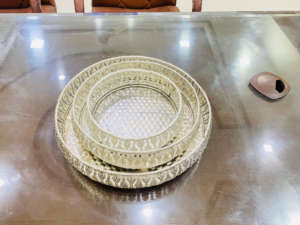 Ensemble de plateaux en argent pour offrir des plateaux décoratifs pour les festivals ensemble de plateaux pooja - Product Image 3