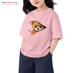 เสื้อยืดแขนสั้นสำหรับเด็กใส่ฤดูร้อนเสื้อยืดเด็กแฟชั่นใหม่ทันสมัยผ้าคอตตอนอายุ5-11ปี - Product Image 4