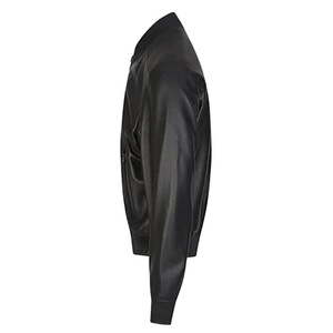 Veste chauffante tendance pour homme en cuir véritable noir, imperméable et coupe-vent, pour l'extérieur, mode, vente en gros OEM, moto et motard - Product Image 3
