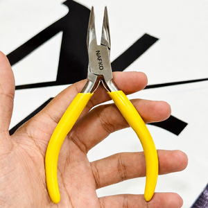 Pince à bec d'oie en acier inoxydable 130 mm, pliante, pour la fermeture de boucles, le pliage de fils et le sertissage, pour le bricolage, l'artisanat, la pêche, OEM - Product Image 1