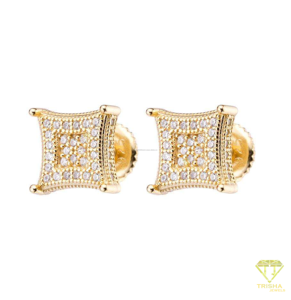 Boucles d'oreilles tendance en moissanite et diamant, argent sterling 925, bijoux scintillants de créateur pour femmes - Product Image 3
