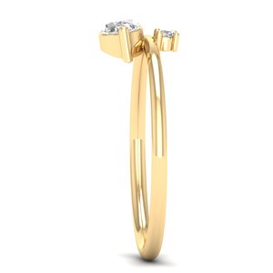 Bagues de fiançailles pour femmes REYES, design unique, or massif 14 carats, diamants HPHT CVD cultivés en laboratoire, prix d'usine, vente en gros, bijoux fins - Product Image 3