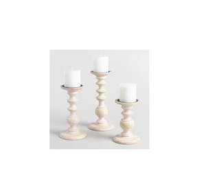 Juego de 3 Portavelas de Madera de Lujo, Ecológicos, Clásicos y Pulidos, para Decoración del Hogar y Bodas - ¡Más Vendido! - Product Image 3
