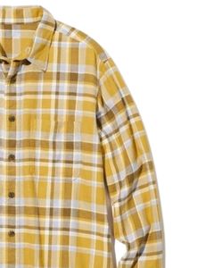Chemise décontractée pour homme personnalisée, jaune moutarde à carreaux, coton et polyester, manches longues, boutonnée, motif à carreaux, douce et confortable à porter - Product Image 2