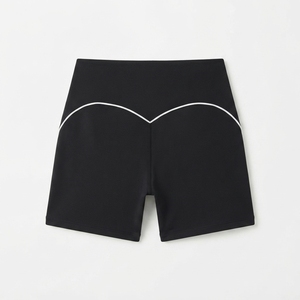 Shorts de sport pour femme à logo personnalisé, taille haute, effet push-up, anti-transpiration, respirant, en Spandex/Nylon, pour Yoga, Gym et Fitness - Product Image 2