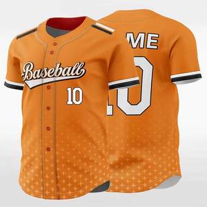 Camiseta de Béisbol Blanca al por Mayor, Impresión Digital de Logotipo y Nombre, Ropa Deportiva, Botones Cosidos, Jersey de Béisbol Personalizado Unisex, Spandex/Algodón - Product Image 2