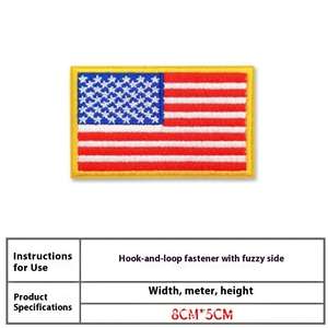 Patch brodé personnalisé OEM ODM avec support Velcro et adhésif thermocollant pour la décoration de vêtements, patchs drapeaux nationaux - Product Image 3