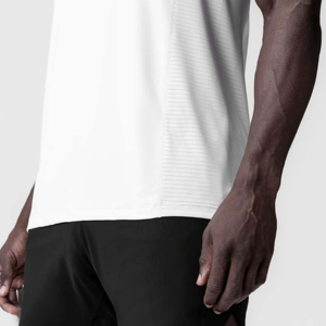 Impresso International Débardeurs décontractés blancs unis pour hommes – Sans manches, toucher doux, polyester/coton, séchage rapide, moins cher - Product Image 5