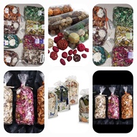 Luxuriöses, handgefertigtes Potpourri-Duftsäckchen mit Eigenmarke, aus natürlichen getrockneten Blumen, Blättern und Kräutern, langanhaltender natürlicher Duft