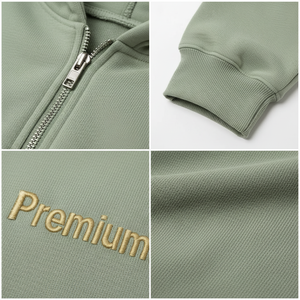 High Quality Cotton Fleece Tracksuit OEM ODM Custom Logo Hoodie <b>Jogger</b> <b>Set</b> - Product Image 6