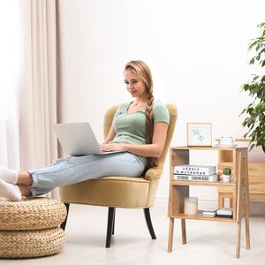 Set di 2 Comodini in Bambù Naturale con Ripiano Aperto, Tavolini Impilabili per Camera da Letto, Soggiorno e Ufficio - Product Image 1
