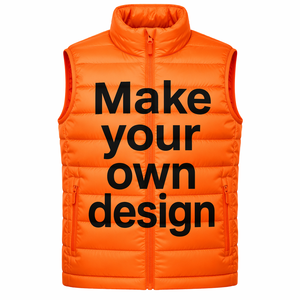 CUSTOM TRAVEL FRIENDLY BREATHABLE WINTER PUFFER VEST SLEEVELESS WHOLESALE <b>PACKABLE</b> INSULATED BODY WARMER OEM ODM OUTDOOR APPAREL - Product Image 3