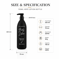 Bouteille Distributrice de Lotion Corporelle, Shampooing et Gel Douche en HDPE Noir Mat de 750 ml, Cylindre Rechargeable avec Pompe pour la Maison, le Salon et le Spa