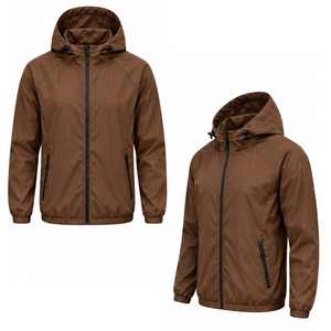 Windbreaker <b>Jacket</b> for <b>Men</b> Lightweight Outdoor Sports Water Resistant Full Zip Hooded Activewear Factory Direct OEM Manufacturer - Product Image 5