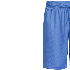 Shorts Bermuda bleus pour hommes, taille mi-haute, cordon de serrage, en polyester tricoté, décontractés, respirants, couleur unie, shorts de sport - Product Image 5