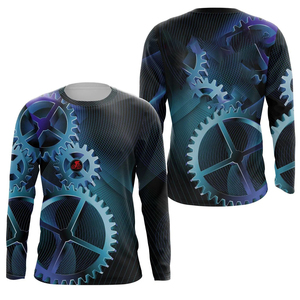 Maillots de motocross personnalisés à manches longues pour équipes, maillots de moto tout-terrain anti-UV % polyester unisexe - Product Image 4