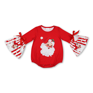 OEM/ODM/RTS Pantalon à pattes d'éléphant rouge à rayures pour filles, tenues de Noël pour filles, vêtements pour filles, ensembles de vêtements pour enfants - Product Image 5