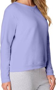 Nueva llegada: Sudadera de algodón de lujo para mujer, de manga larga, cuello redondo, hombros caídos, color liso, cómoda y casual, de Bangladesh. - Product Image 2