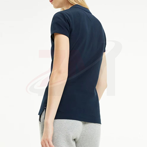 Camiseta Polo Clásica de Algodón para Mujer, Manga Corta, Corte Regular, Tejido Transpirable y Suave, Informal, para Uso Diario, Elegante, de Verano - Product Image 5