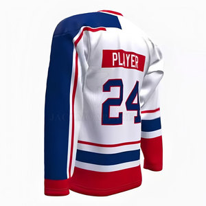 Maillot de hockey sur glace de style moderne avec un look d'équipe classique et un matériau confortable pour les jeunes et les adultes. - Product Image 4