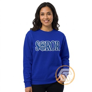 เสื้อสเวตเชิ้ตผ้าฝ้ายปักลายตามสั่ง GREEK TREASURES สำหรับสตรีชมรม Zeta Phi Beta รุ่น Winter  แบบย้อมสีทั้งตัว ขายส่ง - Product Image 1