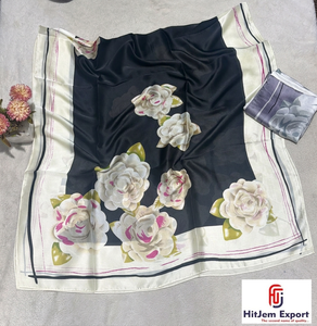 Pañuelo de satén suave con impresión personalizada, servicio de marca OEM ODM para eventos de promoción empresarial, marketing, pañuelo de satén de lujo - Product Image 4