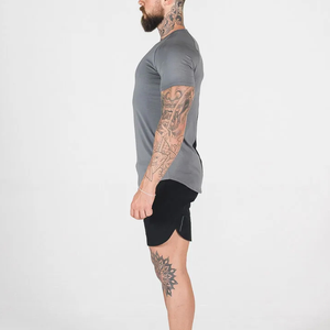 T-shirts Ringer Homme Coupe Classique Col Rond Musculation Fitness Respirant Écologique 100% Coton Séchage Rapide Adulte - Product Image 5