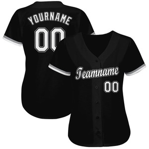 Camiseta de Softbol Personalizada para Mujer en Negro, Blanco y Gris, Transpirable, que Absorbe la Humedad, Ropa Deportiva de Equipo, Uniformes Deportivos al por Mayor - Product Image 1