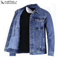 Chaquetas de invierno casuales de mezclilla para hombre, de algodón de alta calidad, en color negro, estilo moderno, nuevo, de primera calidad, personalizadas por OEM.