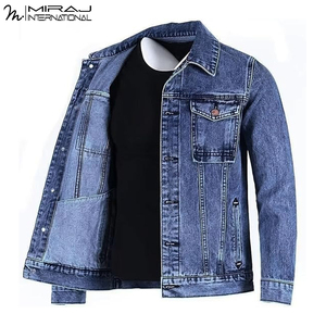 OEM Custom Latest Style New Trendy Premium Product High Quality Cotton In Black Color Casual Denim Winter <b>Jackets</b> For <b>Men</b> - Product Image 4