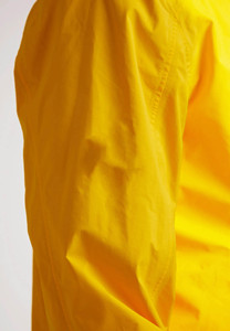 Veste coupe-vent en nylon jaune pour homme, design personnalisé OEM, légère, imperméable, softshell, pour course en plein air, coupe-vent - Product Image 4