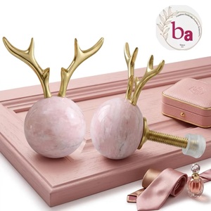 Poignée de meuble en marbre Ba en forme de bois de cerf, forme originale, poignée de tiroir contemporaine, installation facile - Product Image 1