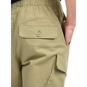 Men's Olive Green <b>Pants</b> Elastic Waist Midweight Cotton Casual Joggers With Side Pockets Spring Wear Customized color and design - Product Image 6