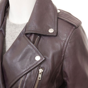 Wholesale Women Leather <b>Jacket</b> Genuine Cowhide Motorcycle Biker Outerwear New Design Leather Coat Leather Moto <b>Jacket</b> Zipper <b>Fly</b> - Product Image 5