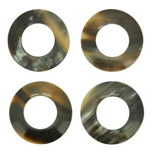Anillo para Servilletas y Porta Servilletas de Diseño Único para Decoración de Mesa, Cuerno de Búfalo Negro para Eventos y Fiestas a Precio de Mayoreo - Product Image 1