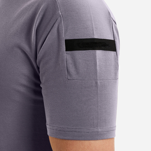 Camiseta Deportiva Gris para Hombre, Informal, de Manga Corta, para Entrenamiento, Gimnasio, Fitness, Ropa Deportiva, 100% Algodón, Secado Rápido, Transpirable - Product Image 5
