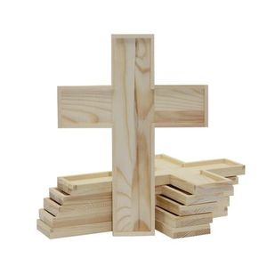 Escultura de Pared Religiosa de Madera Estilo Art Deco, Cruz Rústica, Decoración para el Hogar, Pieza de Arte para Sala de Estar - Product Image 3