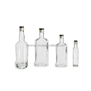 زجاجات زجاجية عالية الجودة بحجم مخصص متاحة لاستخدامات تعبئة الزيوت من قبل المصدرين الهنود