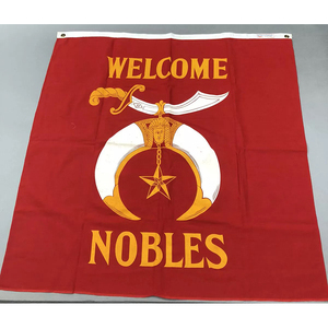 Bandera de Bienvenida Masónica Vintage para Nobles, Bandera de la Sagrada Mismaidad, Bordado de la Francmasonería, Banderas Masónicas Bordadas de Alta Calidad - Product Image 1