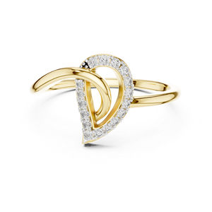 Anillo de Compromiso de Oro Rosa de 14K con Diamante Cultivado en Laboratorio para Mujer |   Diamante Cultivado Nuevo - Product Image 2