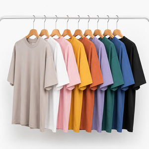 2026 Men's Oversized 100% Cotton Formal T-Shirt Heavyweight Factory Wholesale Breathable Custom Premium Regular Fit - Product Image 3