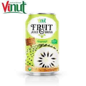Jus de Corossol 300ml, Boisson OEM Marque Privée, Vitamine C, Faible en Calories, Certifié Halal, Fabriqué au Vietnam, 24 Canettes/Carton - Product Image 1