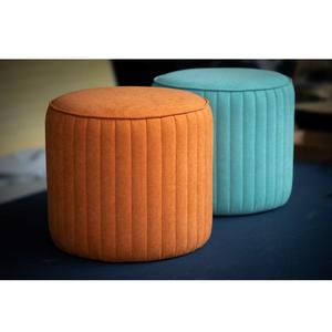 Prime Choice OEM Multi Color <b>Round</b> Ottoman Pine Plywood Frame Fabric Cover Foam Density Modern <b>Pouf</b> Ottoman Verti Vietnam - Product Image 2