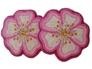 Colourful Embroidered Beadwork Table Mat in a Unique Garden Design Rectangular <b>Placemat</b> for Spring Summer Entertaining Outdoor - Product Image 6