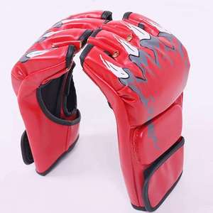 Guantes de MMA para hombre, precio al por mayor, 100% cuero original, transpirables, de medio dedo, material suave, recién llegados, nuevo estilo. - Product Image 3