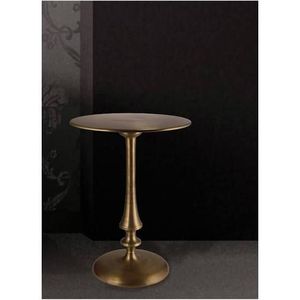 Table d'appoint sculpturale en métal avec plateau en verre, support latéral en fer, écologique, pour salon - Product Image 5